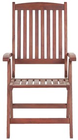 Conjunto de 6 cadeiras de jardim em madeira de acácia TOSCANA Beliani