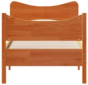 Cama sem colchão 90x190 cm madeira de pinho maciça castanho-mel
