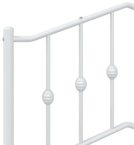 Cabeceira de cama 75 cm metal branco