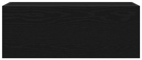Armário parede p/ casa banho 80x25x30 cm deriv. madeira preto