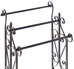 Toalheiro vertical preto 45 x 90 cm CHILLAN Beliani