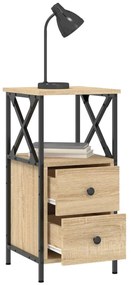 Mesa cabeceira 34x35,5x70 cm derivados madeira carvalho sonoma