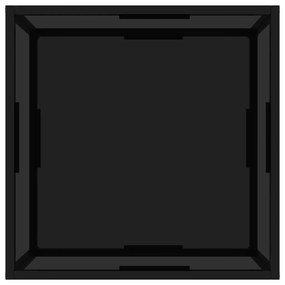 Mesa de centro 60x60x35 cm vidro temperado preto