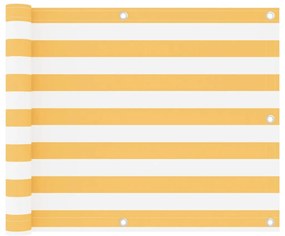Tela de varanda 75x300 cm tecido Oxford branco e amarelo