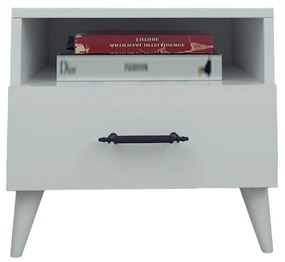 Mesa de Cabeceira Lavinia – Branco – 45x47x35 cm