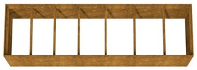 Canteiro elevado de jardim 280x80x80 cm aço corten