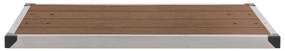 Base chuveiro p/ exterior 110x62 cm WPC aço inoxidável castanho