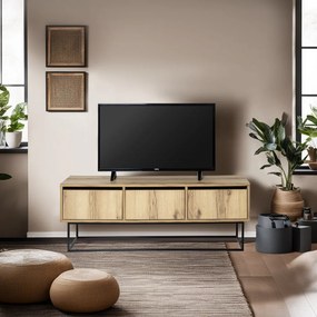 Móvel TV Kordon – Preto Felt – 140x50x40 cm