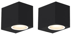 Conjunto de 2 Apliques Modernos Preto IP44 - Baleno Moderno,Design