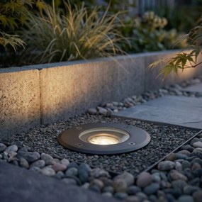 Foco de chão exterior moderno preto 35 mm ajustável IP65 - Delux