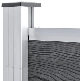 Painel de vedação para jardim 699x106 cm WPC cinzento