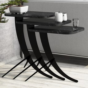 Mesas de Apoio Pion – Preto – Conjunto de 3 Peças
