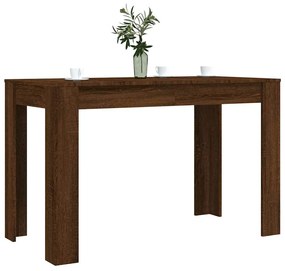 Mesa jantar 120x60x76 cm derivados de madeira carvalho castanho