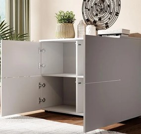 Aparador Zoe de 90cm - Branco Mate - Design Moderno