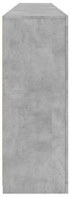 Aparador com luzes LED 162x37x100 cm cinzento cimento