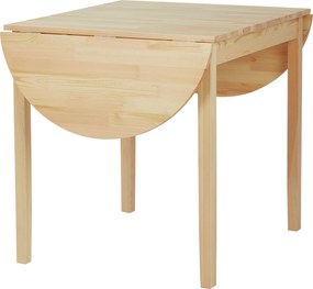 HOMCOM Mesa de Jantar Oval Dobrável em Madeira Maciça com 2 Abas Pouco Volumosa 140x70x75 cm | Aosom Portugal