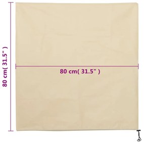 Coberturas para plantas com cordão 4 pcs 70 g/m² 0,8x0,8 m