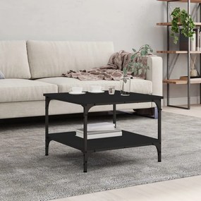 832828 vidaXL Mesa de centro 55x55x40 cm derivados de madeira preto