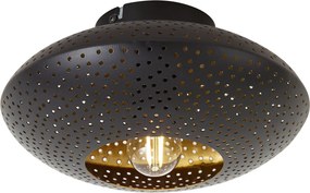 Candeeiro de teto oriental preto com dourado 25 cm - Radiance