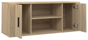 Móvel p/ TV 100x35x40cm madeira processada carvalho sonoma