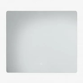 Espelho Retangular Para Casa De Banho Com Luz Led E Antivapor 80x70 Cm Gualar Normal - Sklum