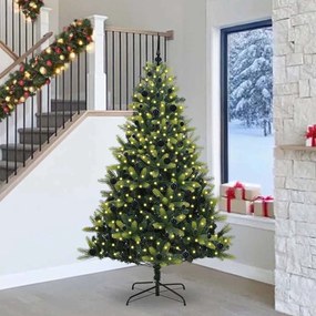 vidaXL Árvore de Natal Artificial Articulada 300 LEDs Verde 240 cm