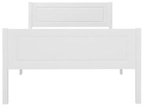 Estrutura de cama 100x200 cm madeira pinho maciço branco