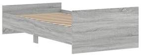 Estrutura de Cama Moona - 100x200 cm - Cinzento - Design Moderno