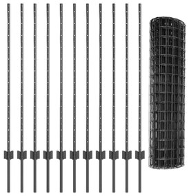Conjunto de Cerca de Jardim Cinzeto 1.2 x 25 m