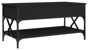 Mesa de centro 100x50x50 cm derivados de madeira/metal preto