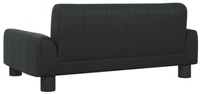 Cama para cães 70x45x30 cm couro artificial preto
