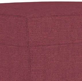Apoio de pés 70x55x41 cm tecido vermelho-tinto
