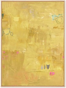 Quadro em tela emoldurado pintado à mão Petite