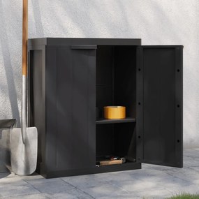 Móvel de arrumação para exterior 65x37x85 PP preto
