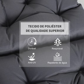 Conjunto de 2 Almofadas de Cadeira 50x98x8 cm Almofadas de Cadeira de