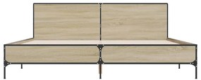 Estrutura de cama 200x200 cm derivados madeira/metal