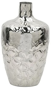Vaso decorativo em alumínio prateado 33 cm INSHAS Beliani