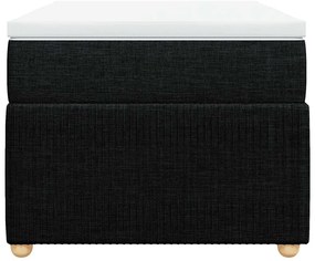 Cama com molas/colchão 100x200 cm tecido preto