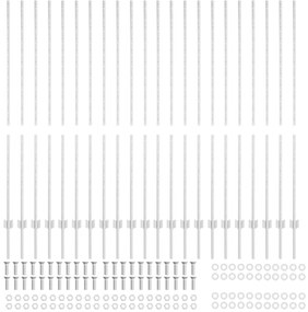 Postes de Cerca 44 pcs Canal U Prateado 200 cm Aço