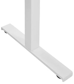 Secretária elevatória à esquerda eletricamente ajustável preta e branca 160 x 110 cm DESTIN II Beliani