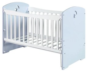 Berço de Bebe Azul com Laterais Deslizantes - 60x120 cm - Made In Port