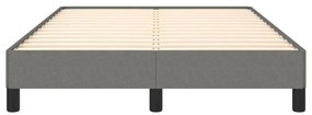 Estrutura de cama sem colchão 120x200 cm tecido cinzento-escuro