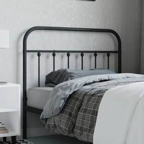 vidaXL Cabeceira de cama 107 cm metal preto