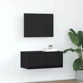 vidaXL Móvel de TV 60x31x25,5 cm derivados de madeira carvalho preto