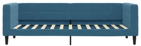 Sofá-cama 80x200 cm veludo azul