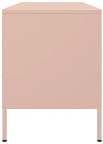 Móvel de TV 100,5x39x50,5 cm aço rosa