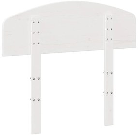 Cabeceira 75 cm madeira de pinho maciça branco