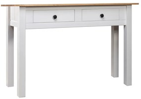 Mesa consola 110x40x72 cm pinho maciço Panama branco