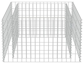 Canteiro elevado/cesto gabião 90x90x50 cm aço galvanizado