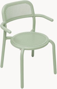 Cadeiras de jantar empilháveis para jardim com apoio de braços Toní, conjunto de 2